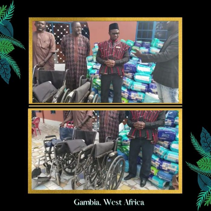 donating wheelchairs and medical equipment in West Africa