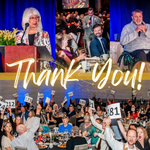 "Thank You!" with images of attendees of Ignite Impact: Building Bridges 2026 Dinner and Auction.